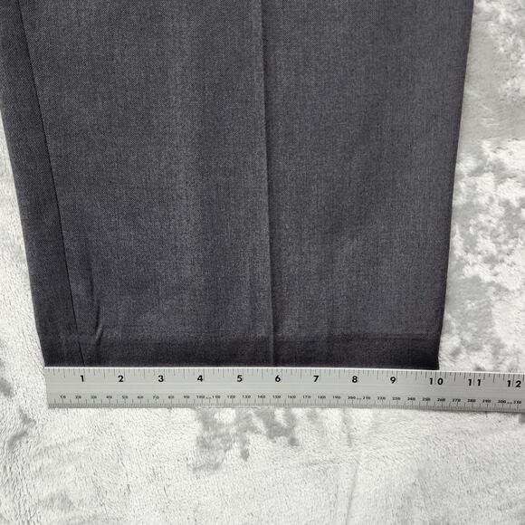 George Pants Mens 42X30 Gray Flat Front Straight Leg Stretch Office Preppy - Picture 12 of 13